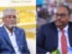 Madaxweynaha Jubbaland Axmed Madoobe (Bidix) iyo Madaxweynaha Puntland Saciid Deni (Midig)
