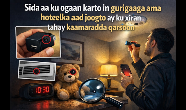 Sida aa ku ogaan karto in gurigaaga ama hoteelka aad joogto ay ku xiran tahay kaamaradda qarsoon