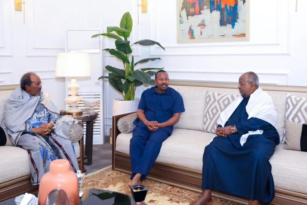 Madaxweyne Xasan Sheekh oo ka qayb-galay kulan saddex-geesood ah oo ka dhacay Jabuuti