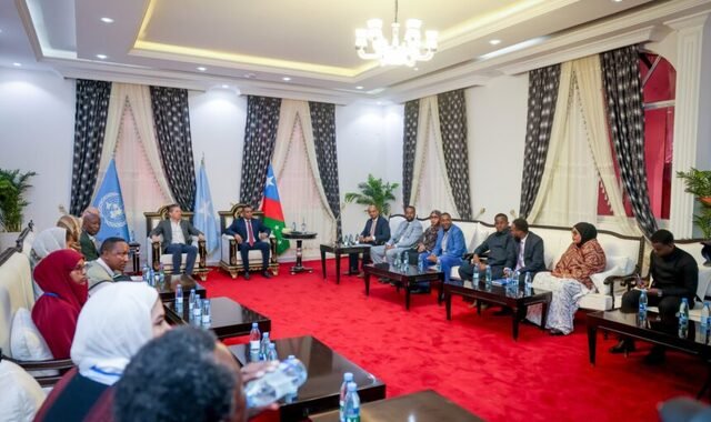 Hoggaamiyaha KMG Koonfur Galbeed oo kulan la yeeshay wafdi ka socda Qaramada Midoobay