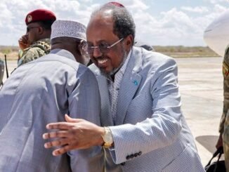 Wafdi uu hoggaaminayo madaxweyne Xasan Sheekh oo gaaray magaalada Baydhabo