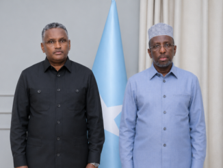 Sheekh Shariif iyo Agaasimaha NISA oo kulan albaabada u xiran ku yeeshay Muqdisho