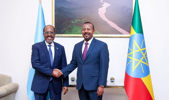 Madaxweyne Xasan Sheekh iyo ra'iisul wasaare Abiy Axmed oo kulan heer sare ah ku yeeshay Addis Ababa