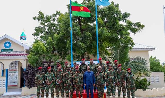 Madaxweyne Xasan Sheekh oo maanta xariga ka jaray xarunta taliska guutada 77 ee ciidanka xoogga dalka