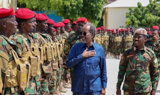 Madaxweyne Xasan Sheekh oo maanta xariga ka jaray xarunta taliska guutada 77 ee ciidanka xoogga dalka